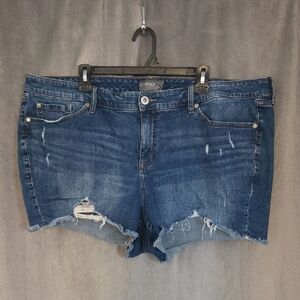 Torrid Size 24 Distressed Denim Jean Shorts